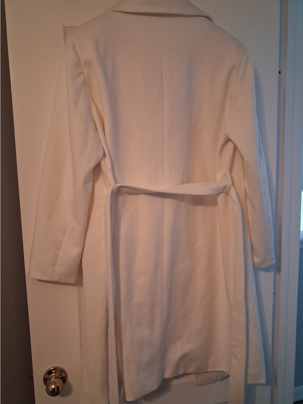 Long White Trench Coat - Picture 7 of 7